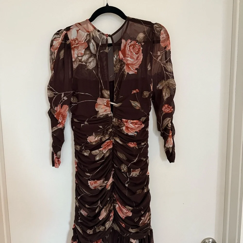 Anthropologie Floral Long Sleeve Dress - Picture 7 of 13